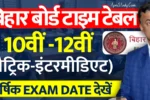 BSEB Bihar Board Time Table 2025 Inter Matric बिहार बोर्ड परीक्षा टाइम टेबल 2025, कक्षा 10वीं 12वीं एग्जाम डेट यहां देखें » Apni Study