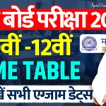 MP Board Time Table 2025 Class 10th 12th PDF एमपी बोर्ड टाइम टेबल 2025 कक्षा 10वीं 12वीं, एग्जाम डेट देखें » Apni Study