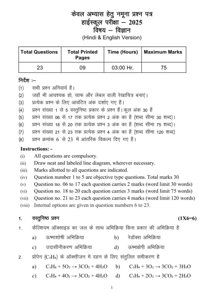 MP Board Sample Paper 2025 PDF Class 10th 12th एमपी बोर्ड सैंपल पेपर 2025 जारी, 10वीं 12वीं के छात्र करें पीडीएफ डाउनलोड » Apni Study